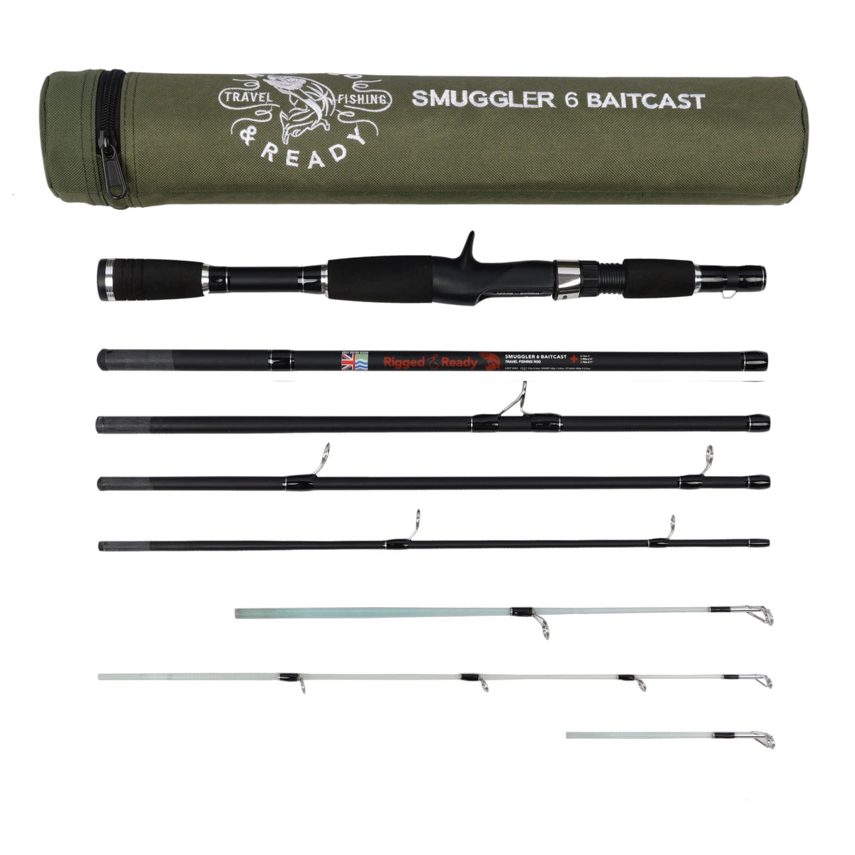 6' baitcasting rod Smuggler 6 Baitcast Fishing & Case. Compact medium casting action Designed with a right Spinning Reel Abu Garcia #Cardinal Colors:Hulk(UV)