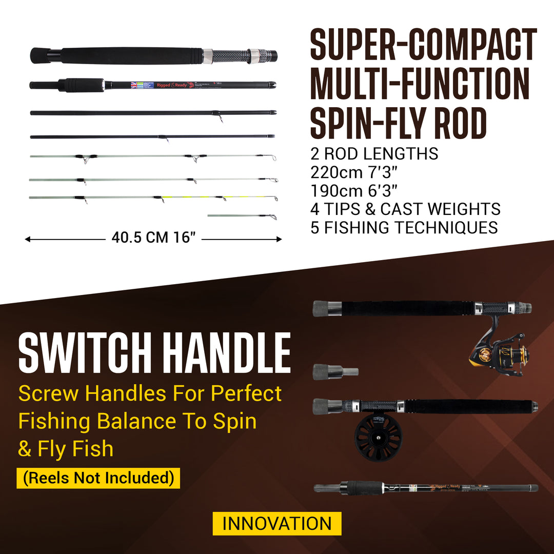 compact fly fishing rod 2-IN-1 Travel - 2 Handles Pack the 9ft 5wt for the little extra oomph needed to punch through windy conditions Echo SR Fly Rod |