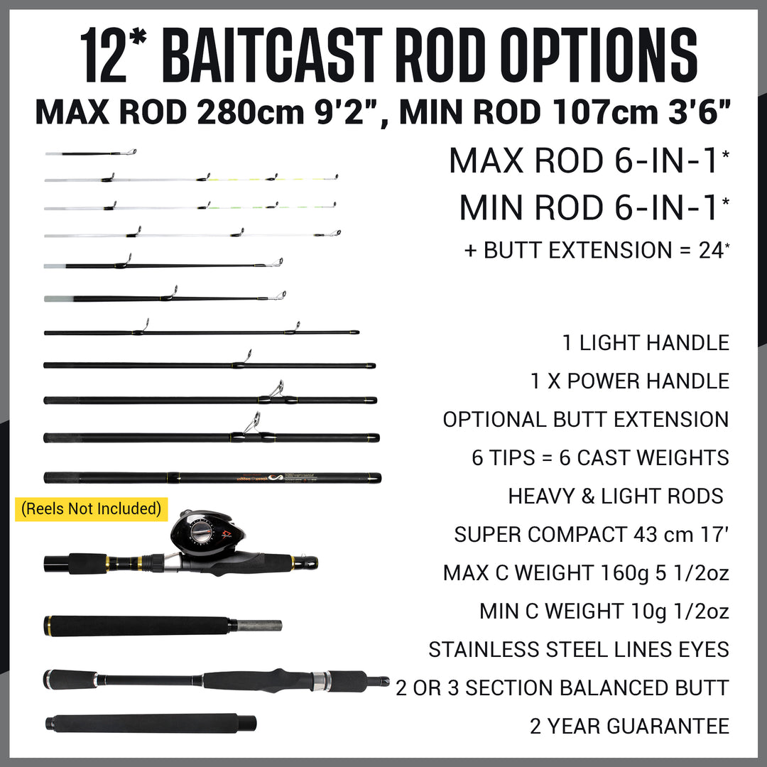 Infinite Ultimate Compact Spin Baitcast Fly Fishing Rod