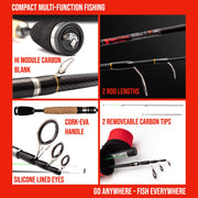 Fish Rig 180. Super Lightweight Tele Rod 180 Options + 2 Tips