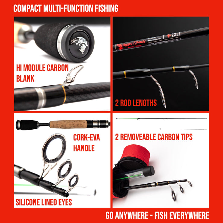 Fish Rig 180. Super Lightweight Tele Rod 180 Options + 2 Tips