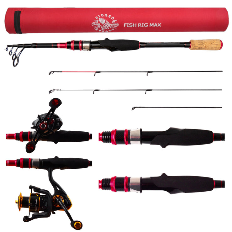 Fish Rig Max.Spin Telescopic Multi-Functional rod 240 & 210cm options + 3 tips