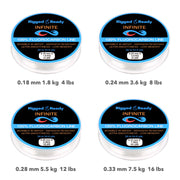 Infinite Fluorocarbon 8 lb - 3.6 kg 100% Fluorocarbon fishing line leader. 50m. Virtually invisible for more bites and fish