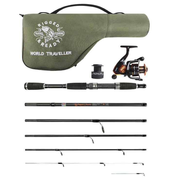 World Traveller Super Compact Fishing Rod Combination