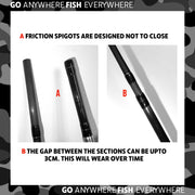 Predator P-S-B Unique Predator-Spin-Baitcast Rod with Micro Trigger 2.2m+1.85m Rod Lengths + 2 Tips