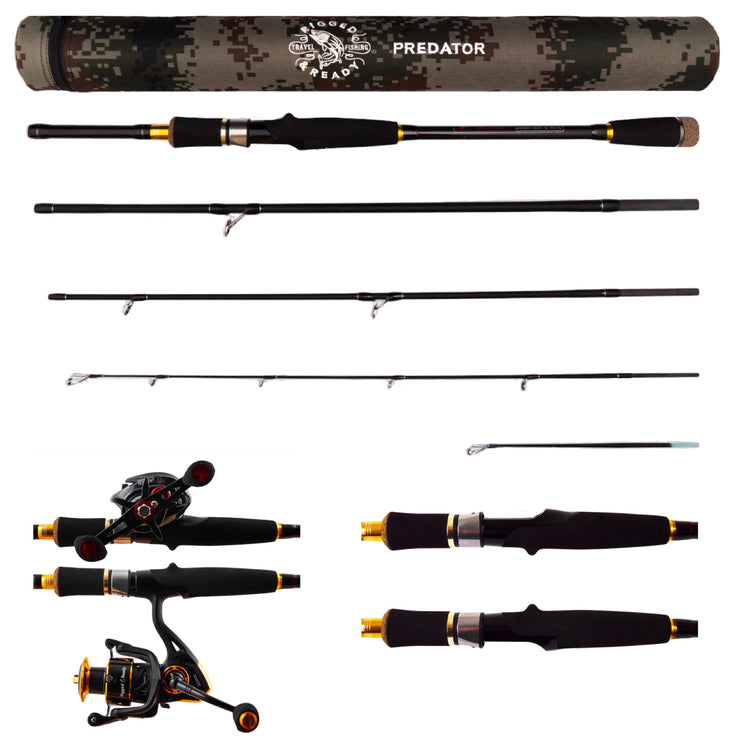 Predator Spin-Baitcast Unique Travel Fishing Rod