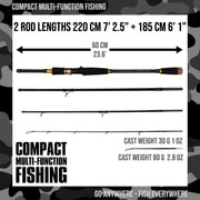 Predator Spin-Baitcast Unique Travel Fishing Rod