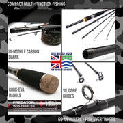 Predator Spin-Baitcast Unique Travel Fishing Rod