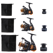 Reel - RR 1000 spin reel. Salt protected. 4+1 bearing. Spare spool + bag