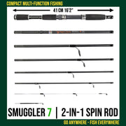 Smuggler 7 260+235cm Super Compact Travel fishing Rod + 2 Tips