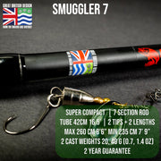 Smuggler 7 260+235cm Super Compact Travel fishing Rod + 2 Tips