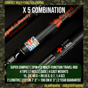 X5 Multi-Functional Fishing Rod. 5 Options Spin-Bait-Fly Fishing