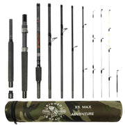 X5 Max Multi-Function Fishing Rod. 9 Rod Options-1 Compact Travel Fishing Set + 4 tips