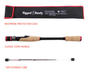 Fish Rig Max. Powerful Spin Telescopic Multi-Functional Rod 240 & 210cm options + 3 tips