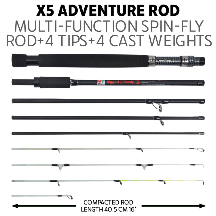 X5. 5 Options-1 | Fishing Set | Spin Bait Cast Fly Rod Options